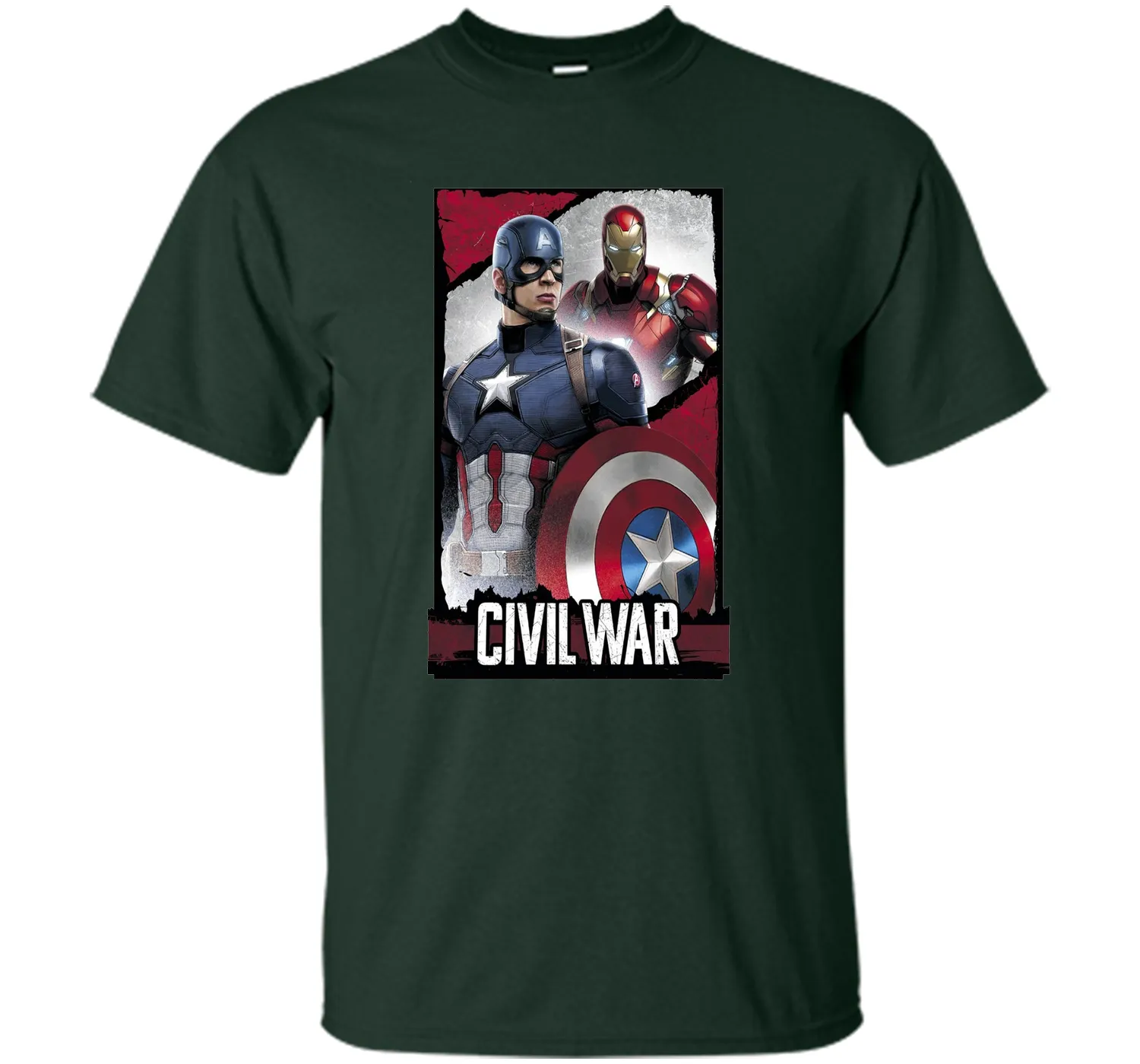 Captain America Civil War Line Graphic T-Shirt