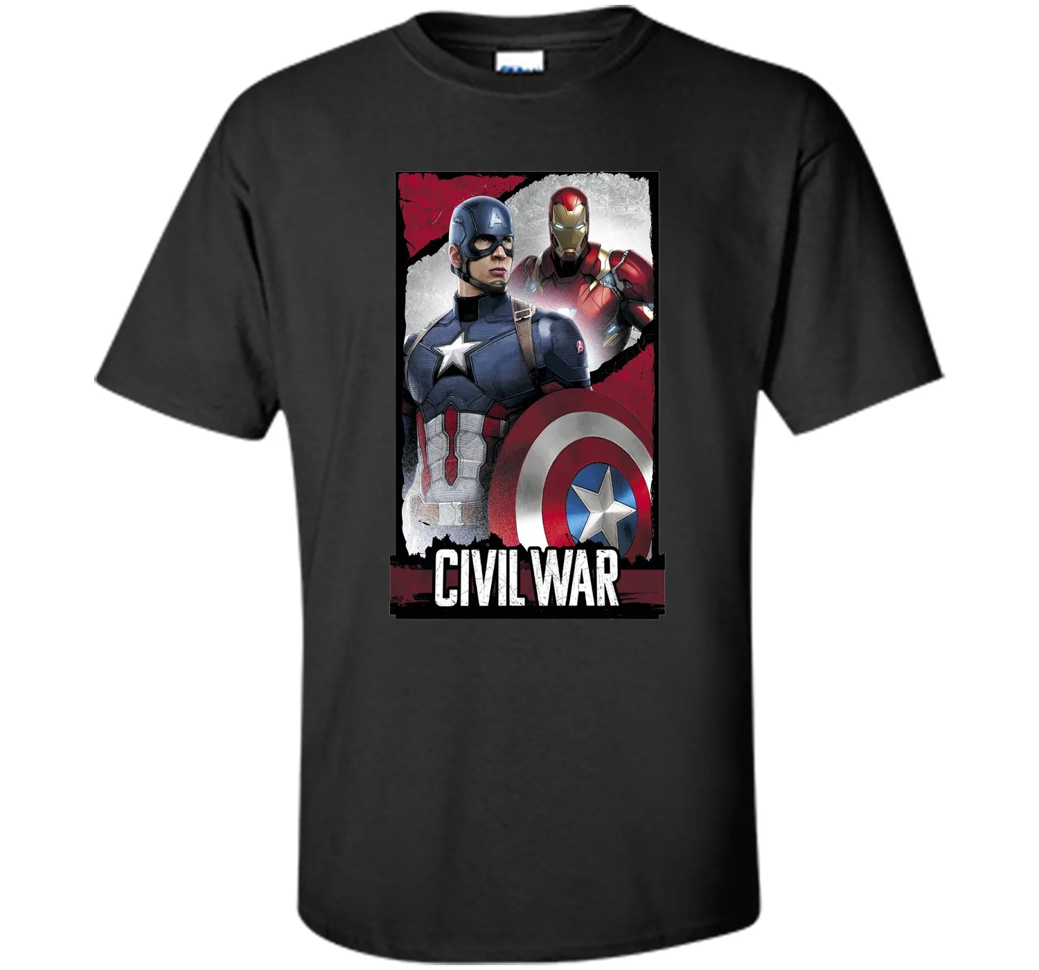 Captain America Civil War Line Graphic T-Shirt