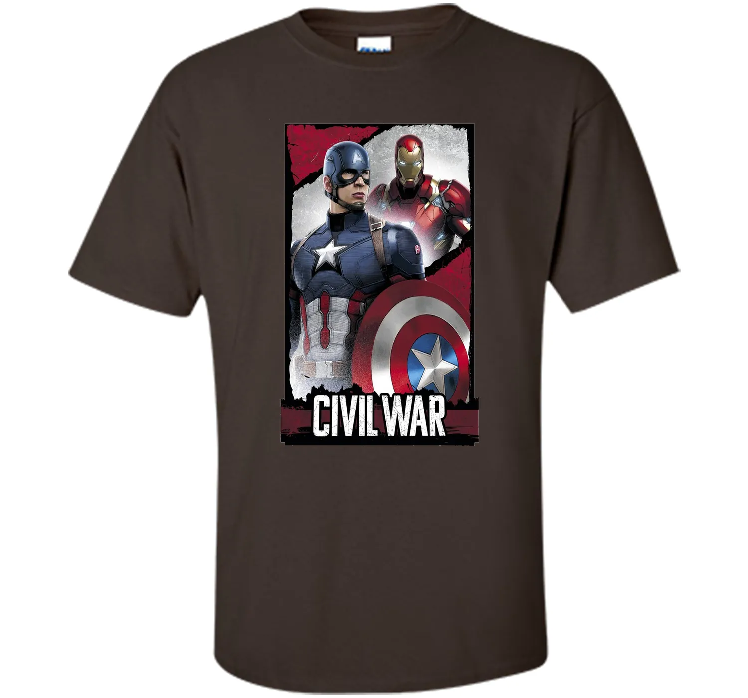 Captain America Civil War Line Graphic T-Shirt