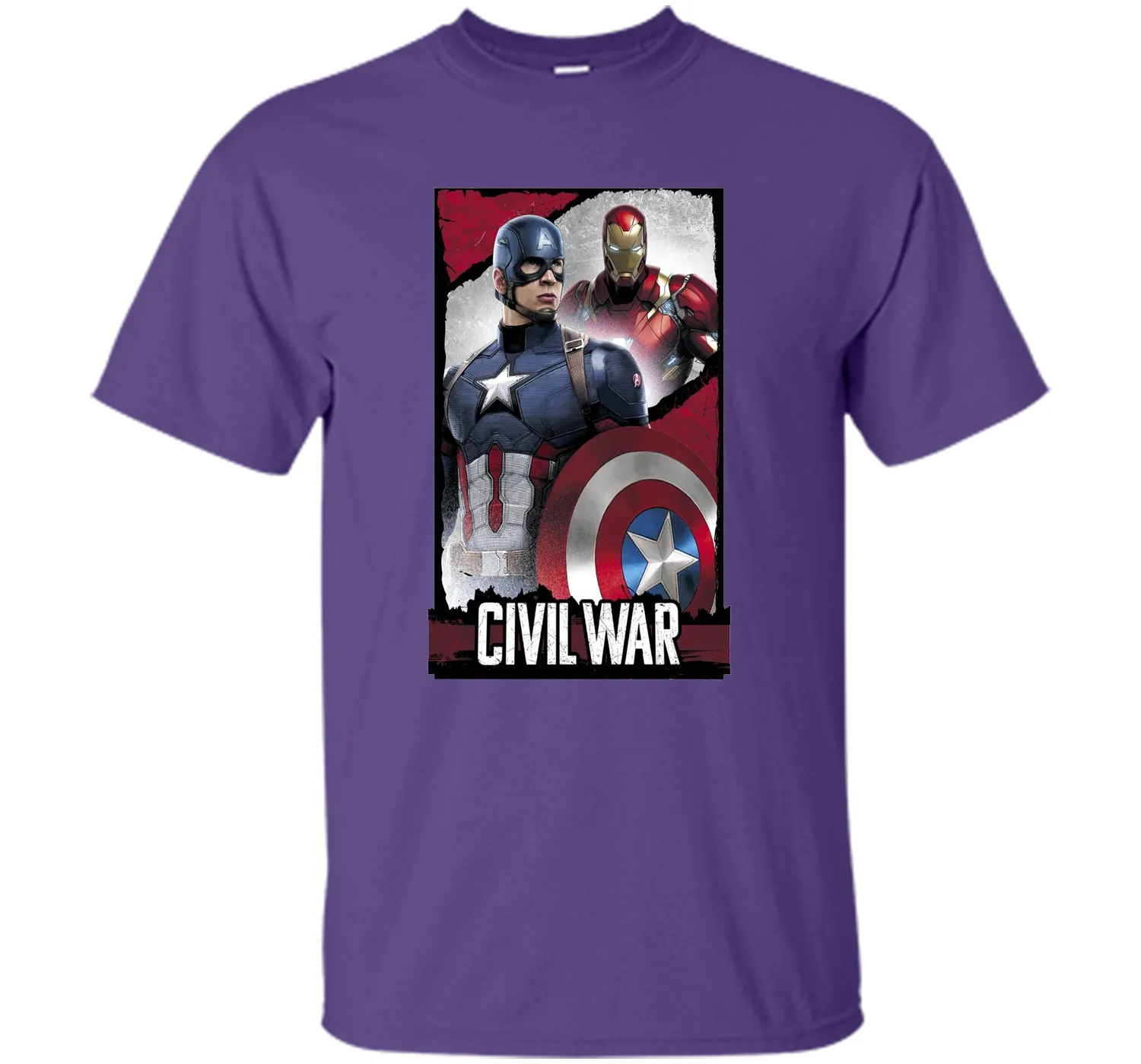 Captain America Civil War Line Graphic T-Shirt