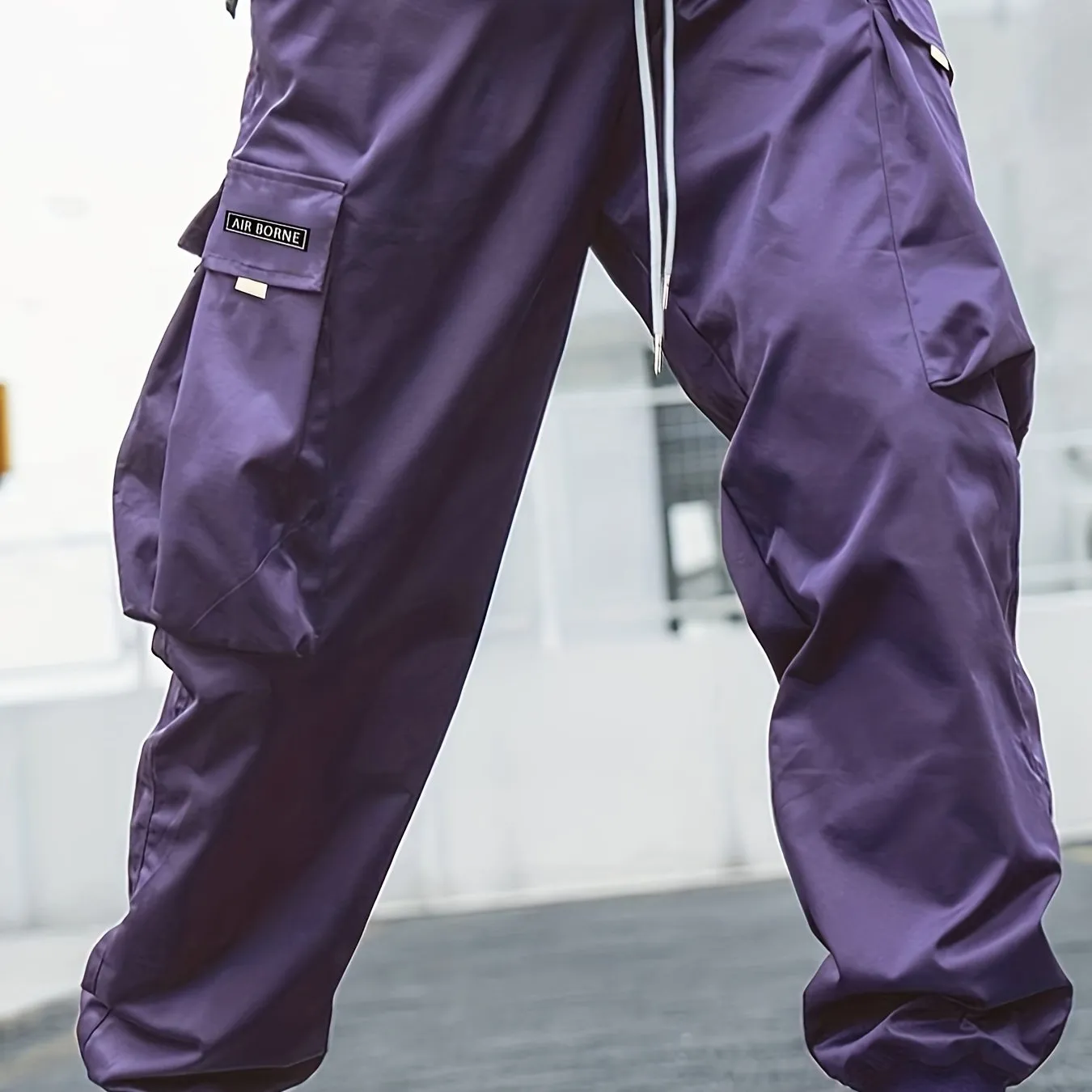 Casual Comfy Multi-pocket Solid Color Men's Jogger Cargo Pants - Baggy Outdoor Trousers As Gift