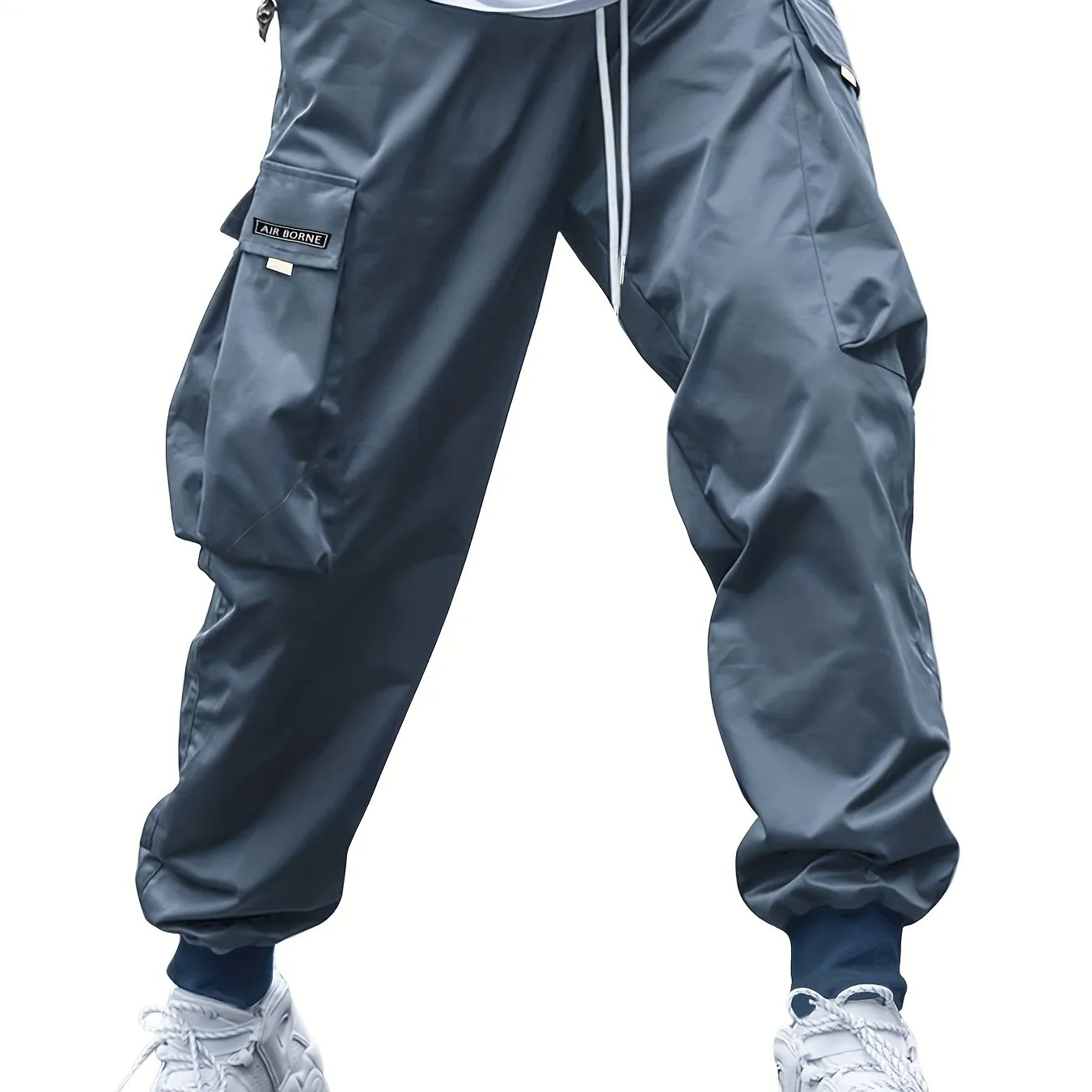 Casual Comfy Multi-pocket Solid Color Men's Jogger Cargo Pants - Baggy Outdoor Trousers As Gift