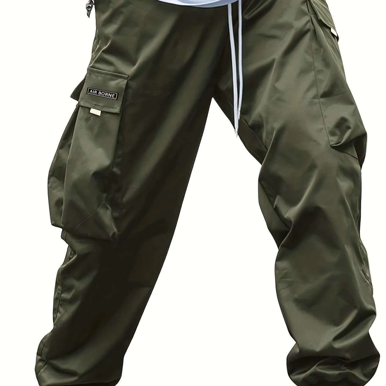 Casual Comfy Multi-pocket Solid Color Men's Jogger Cargo Pants - Baggy Outdoor Trousers As Gift