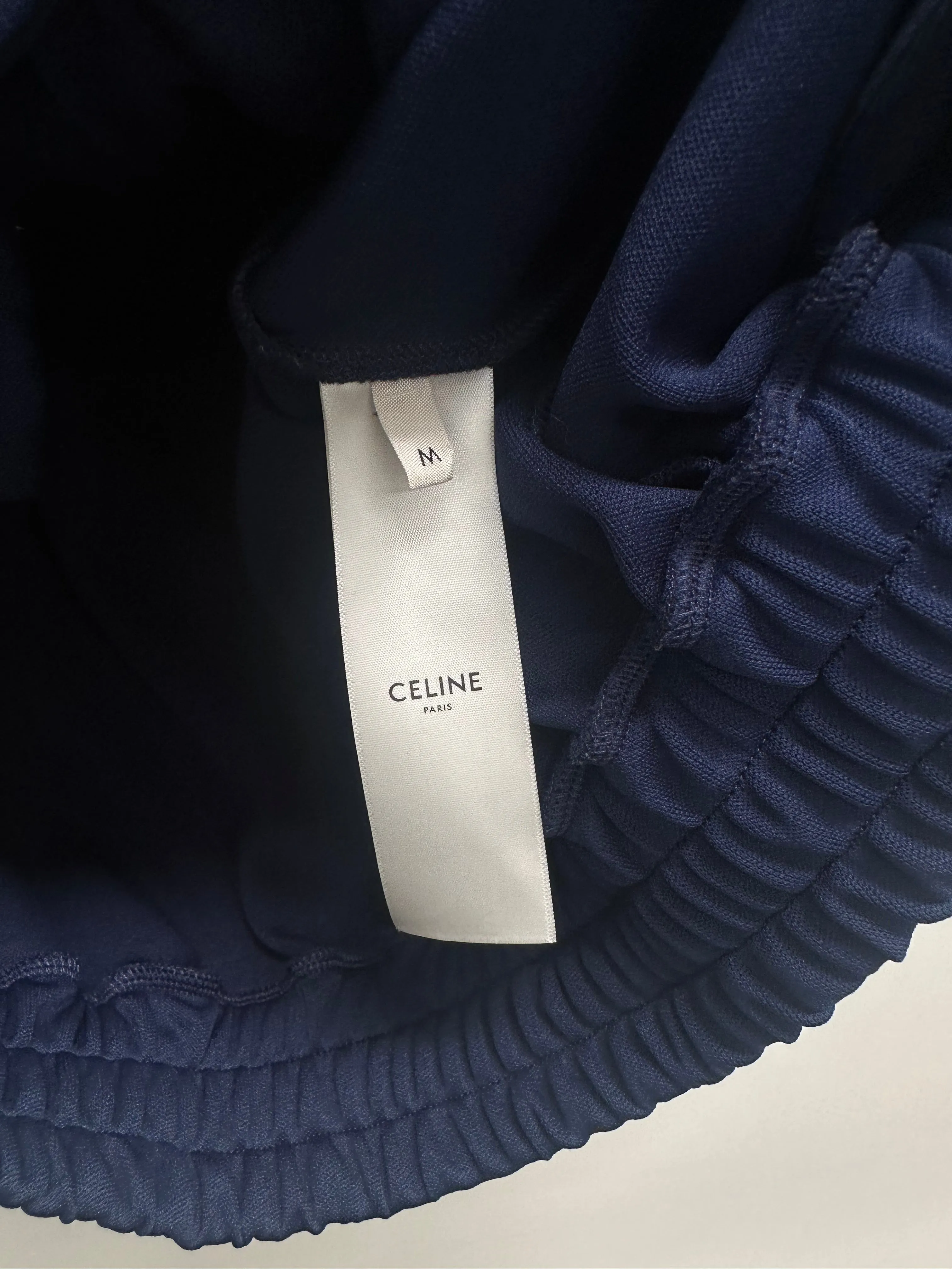 Celine Logo Navy Blue Track Jacket (Size M)