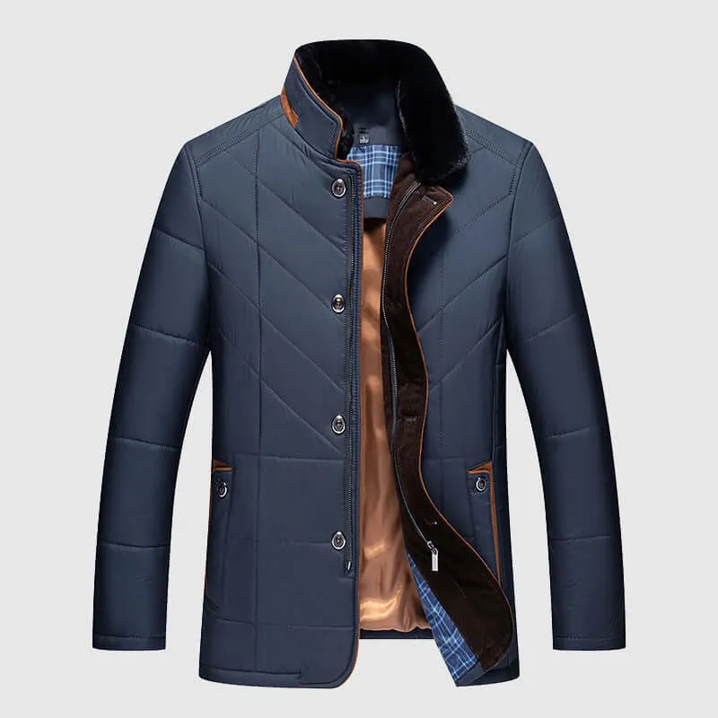Classic Faux Fur High Collar Winter Jacket