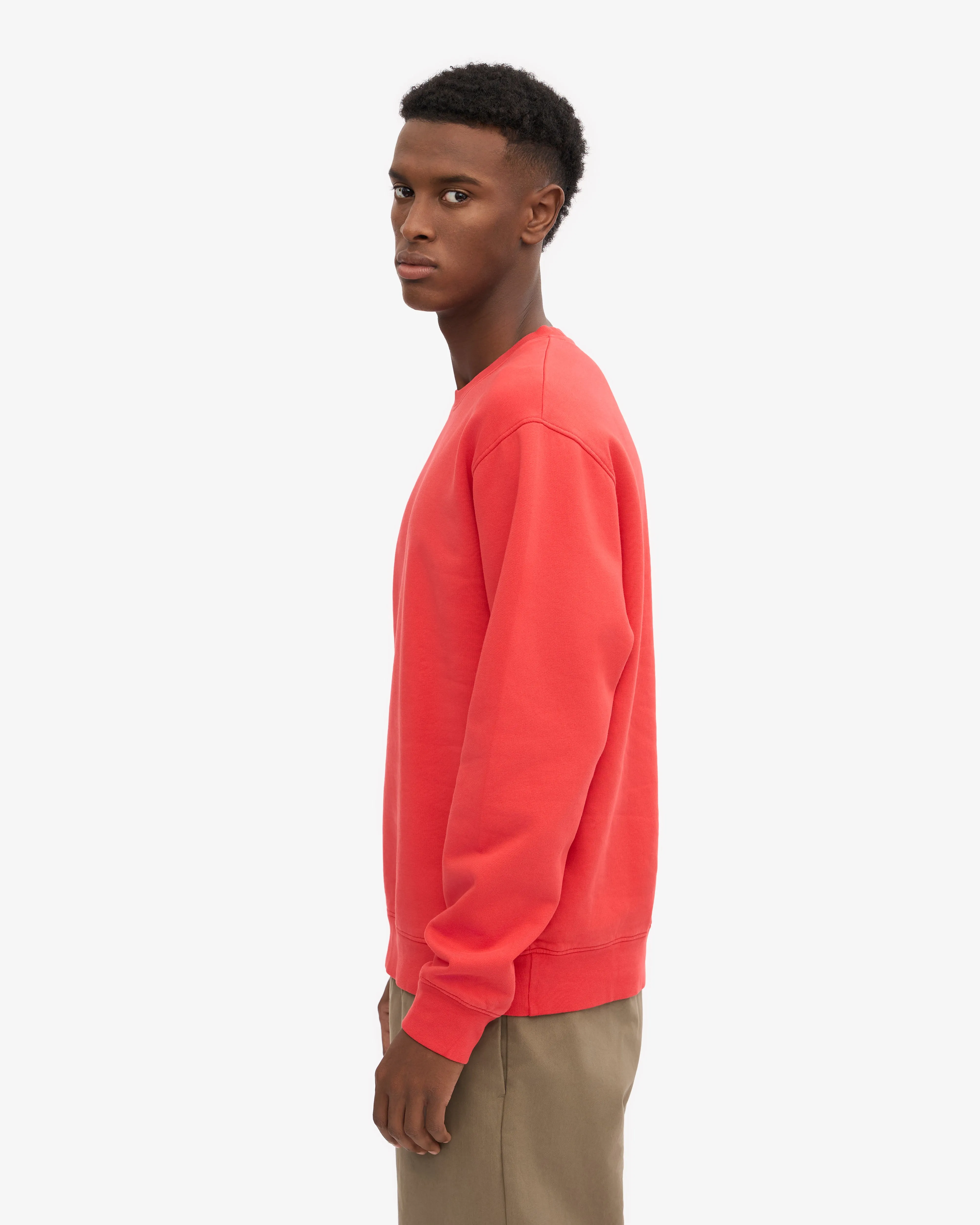 Classic Organic Crew - Red Tangerine