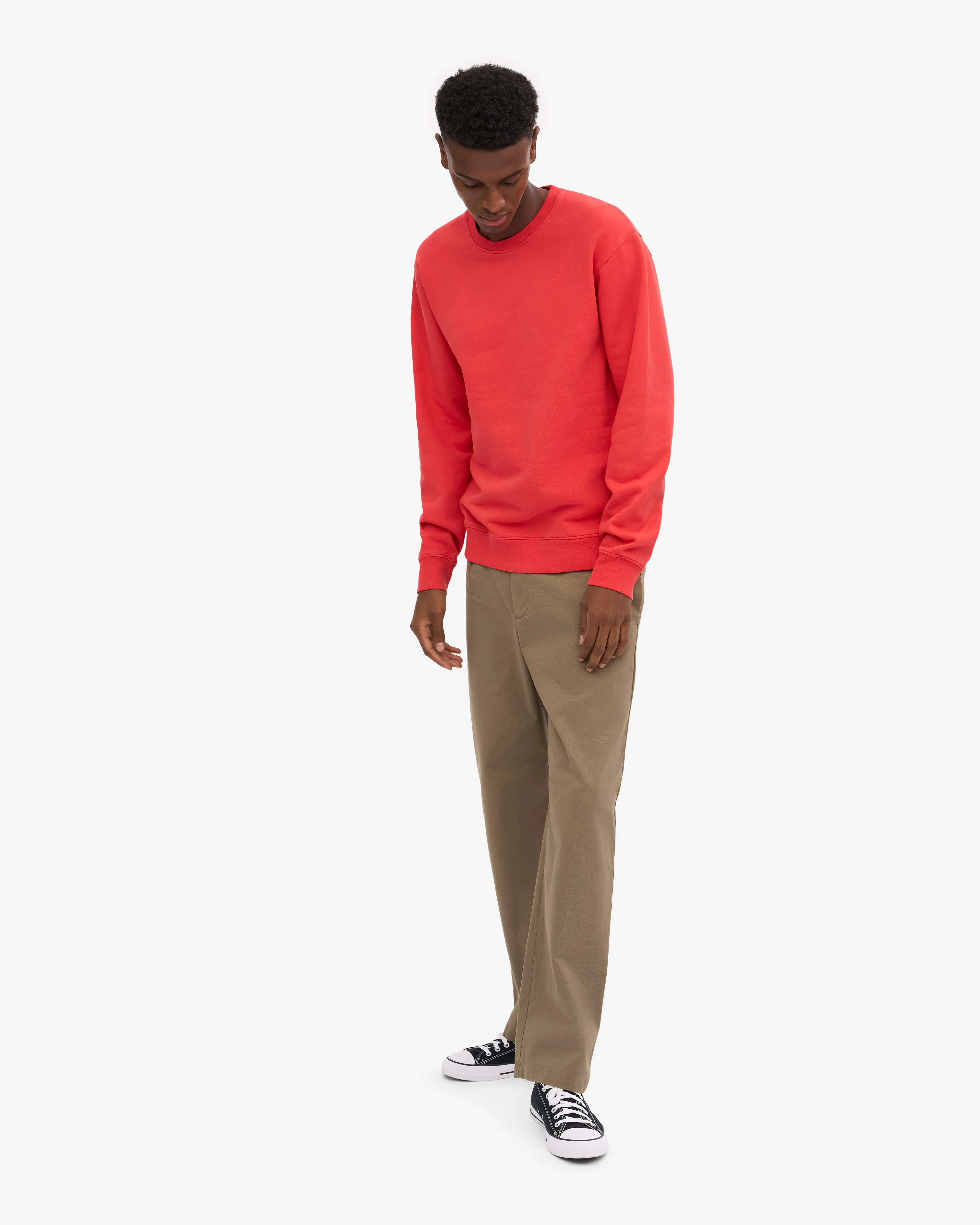 Classic Organic Crew - Red Tangerine