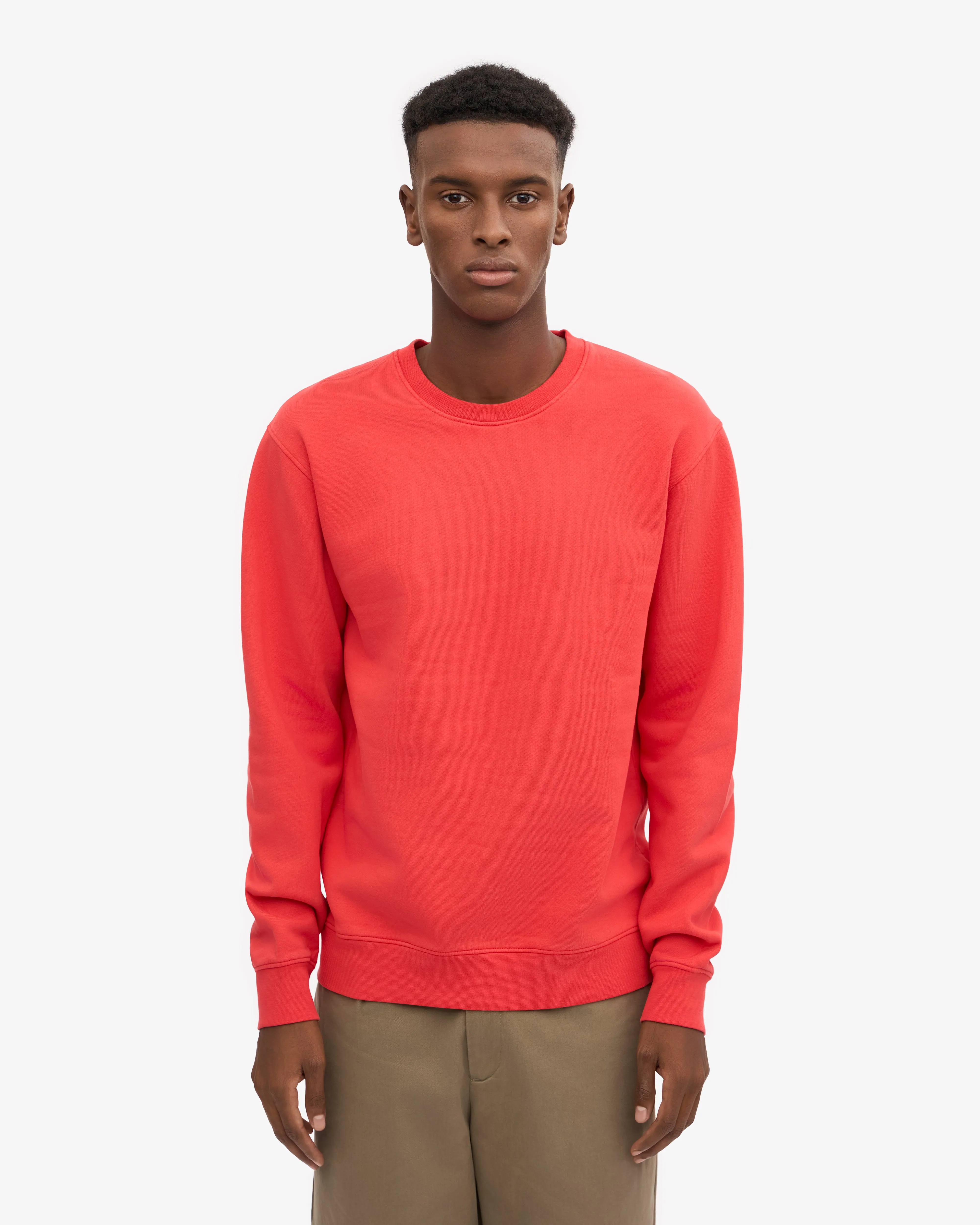 Classic Organic Crew - Red Tangerine