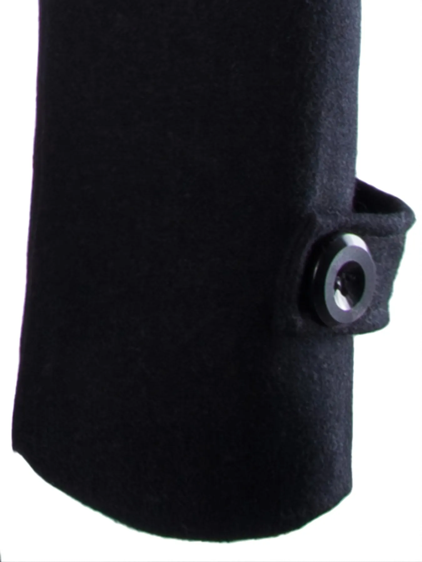 Coatify - Heren Peacoat van Wolmix met Hoge Kraag en Epauletdetails