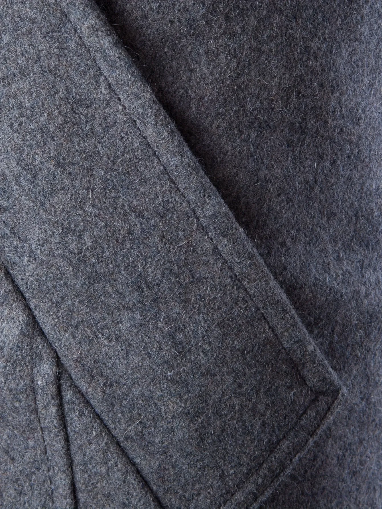 Coatify - Heren Peacoat van Wolmix met Hoge Kraag en Epauletdetails