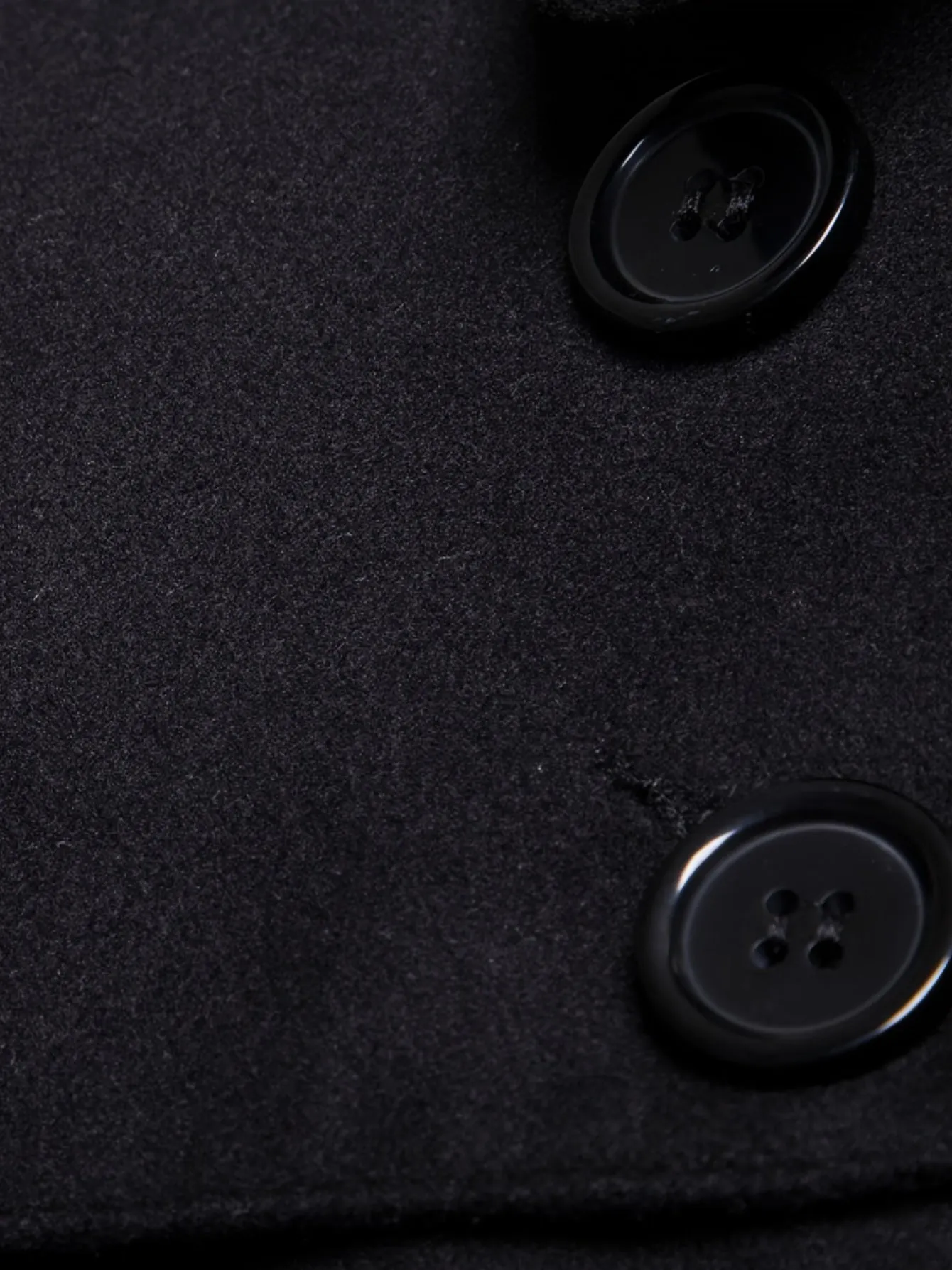 Coatify - Heren Peacoat van Wolmix met Hoge Kraag en Epauletdetails