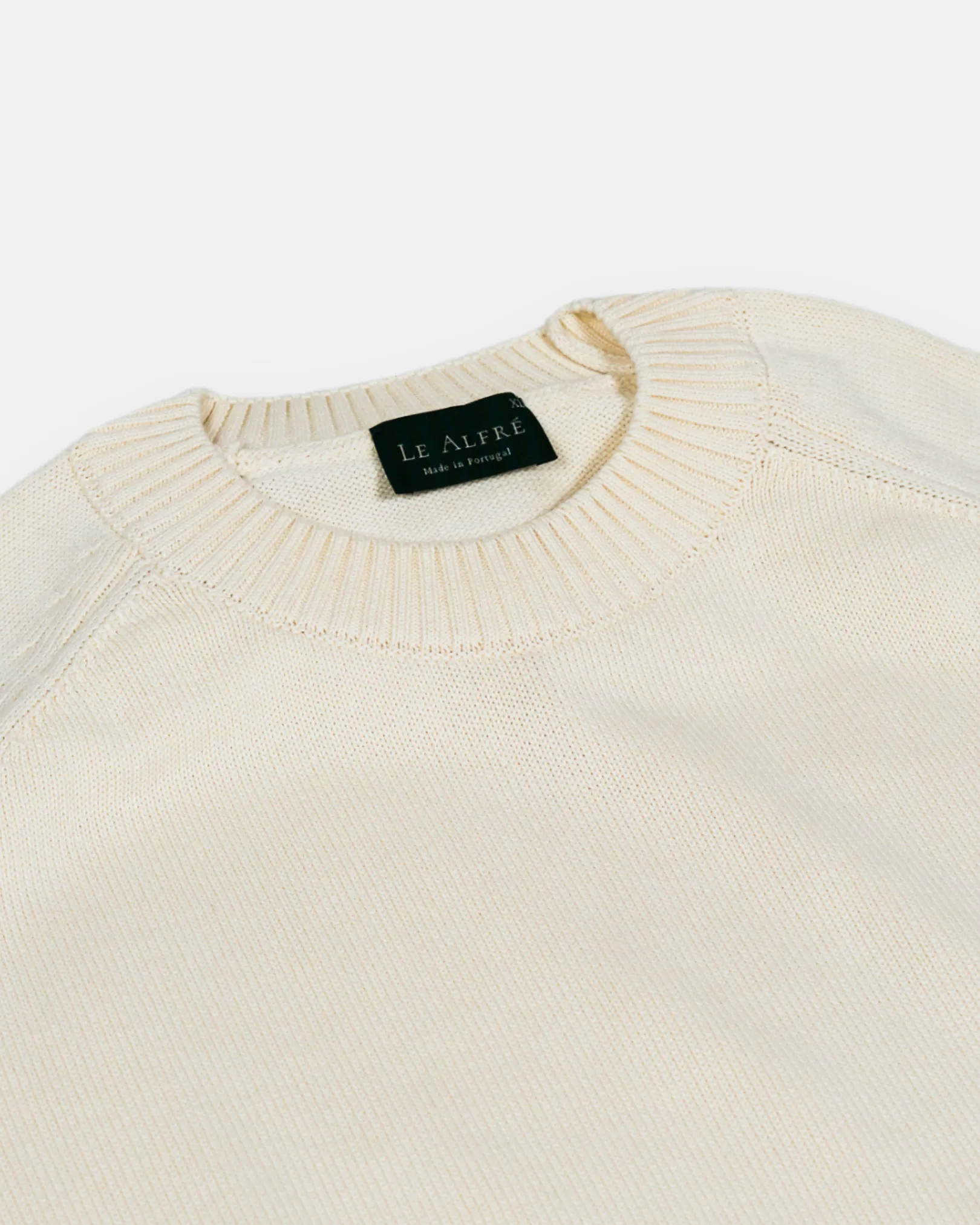 Cotton Crewneck Cream Sweater