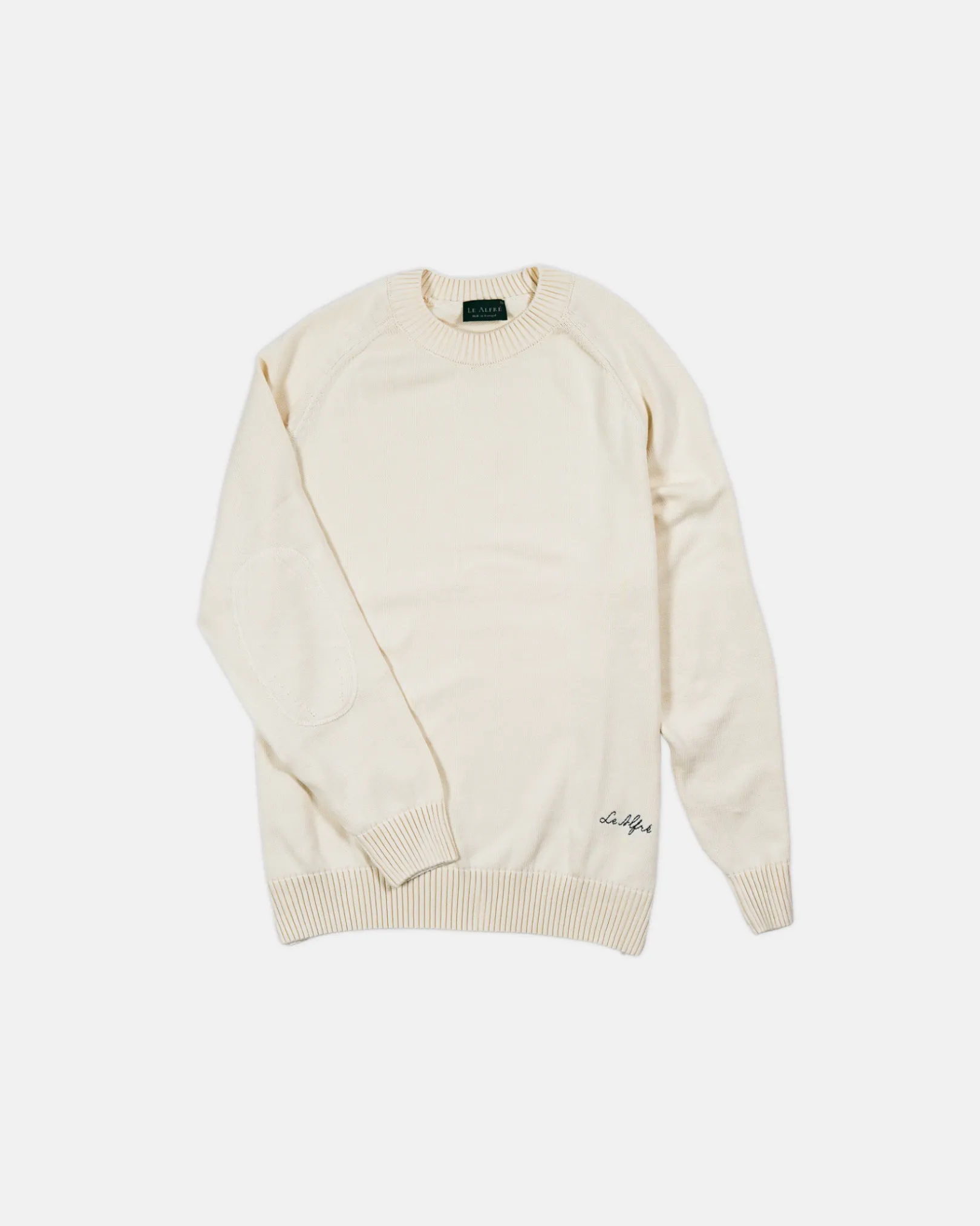 Cotton Crewneck Cream Sweater