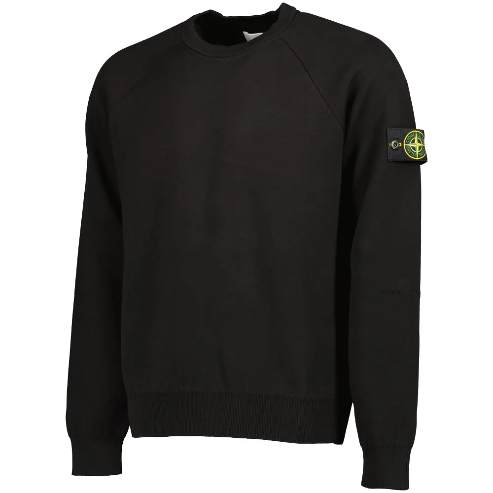 Cotton Crewneck Knitted Sweatshirt