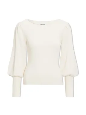 Cream Eva wool boat neck jumper