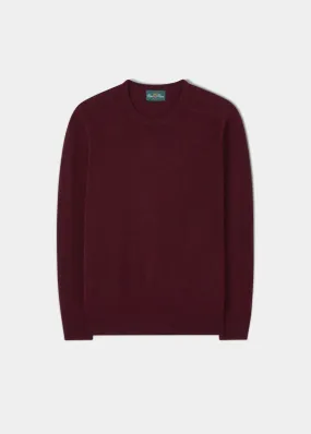 Dorset Men's Lambswool Jumper in Red Velvet - Classic Fit
