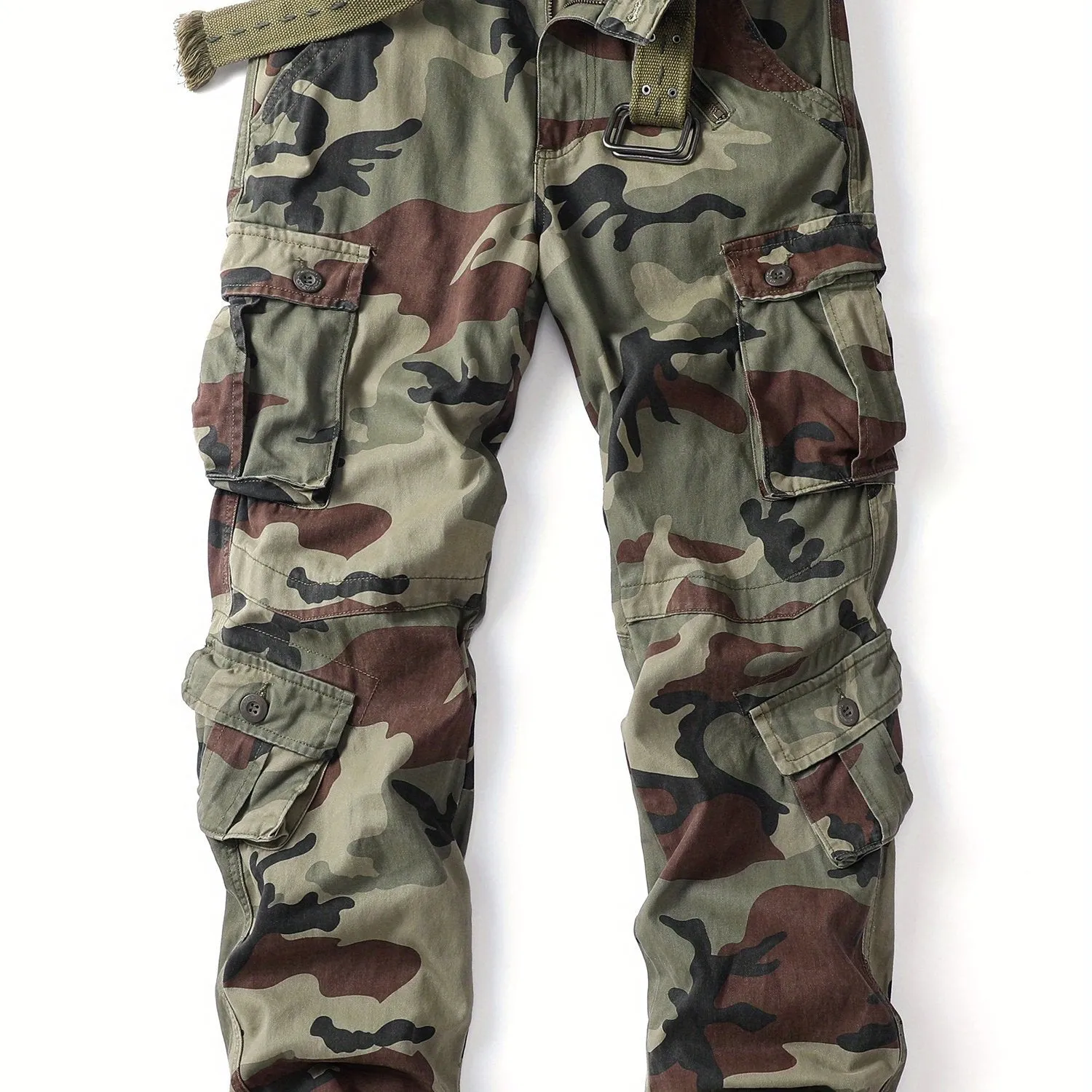 [Durable Cotton Cargo Pants] AKARMY Cargo Pants Camo Pants for Men - Durable Cotton Fabric, Multi-Pockets, Perfect for Hiking, Camping, and Work (No Belt)