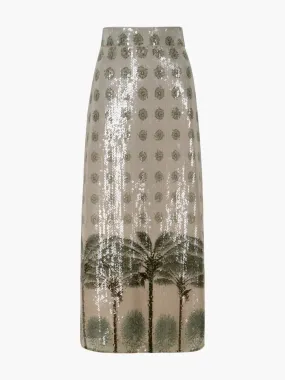 El Carmen Sequins Midi Skirt | Ivory