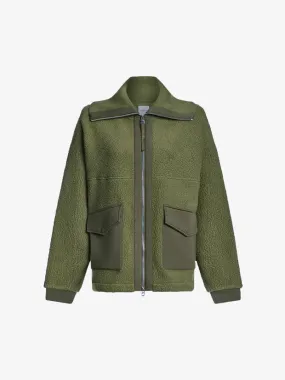 Eleanor Patch Pocket Fleece Winter Moss