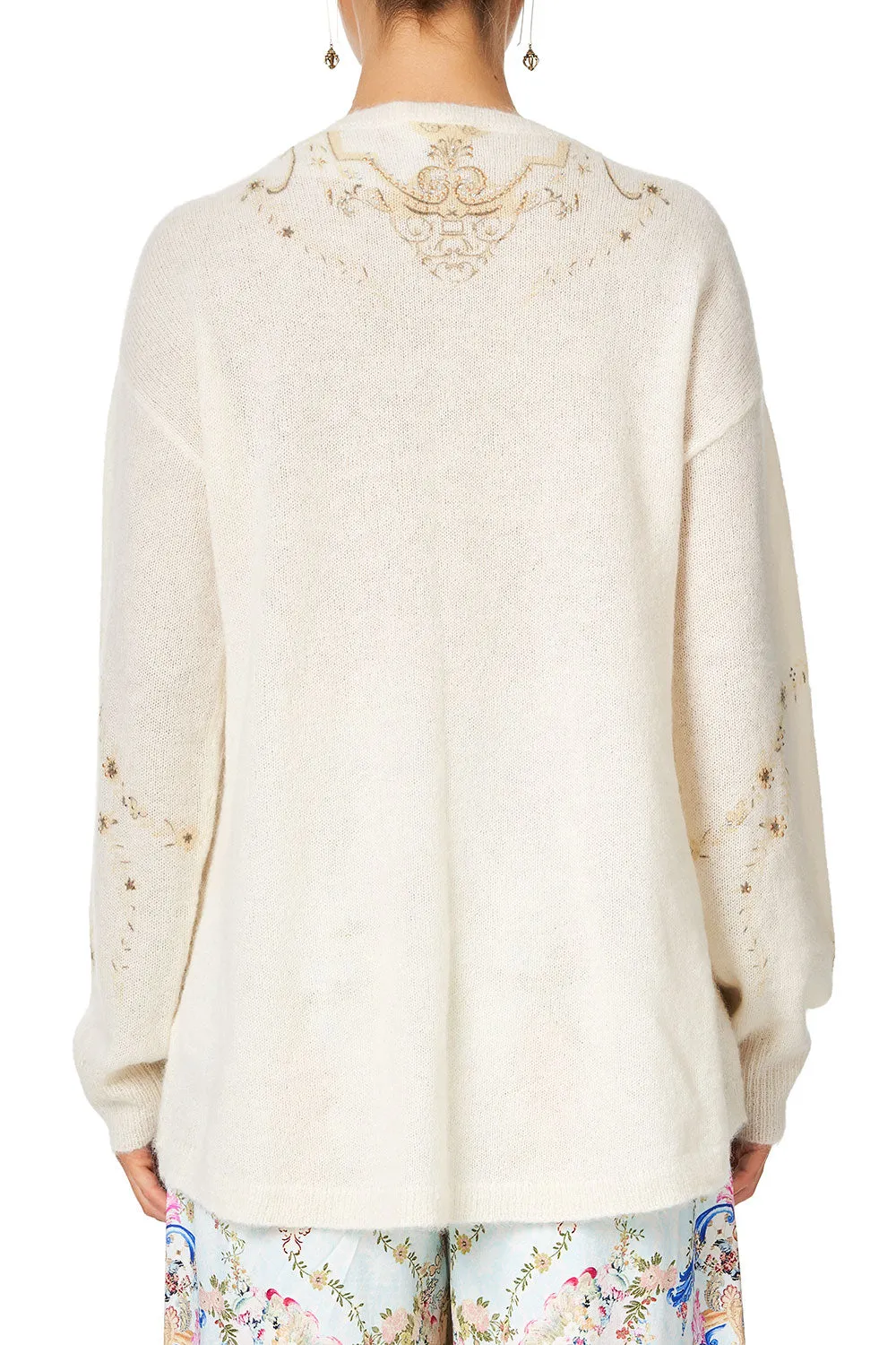 EMBELLISHED KNIT IVORY