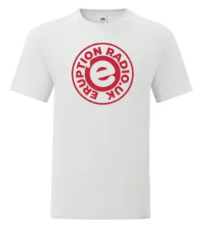 Eruption Original Logo Tee - WHITE with red and white logo