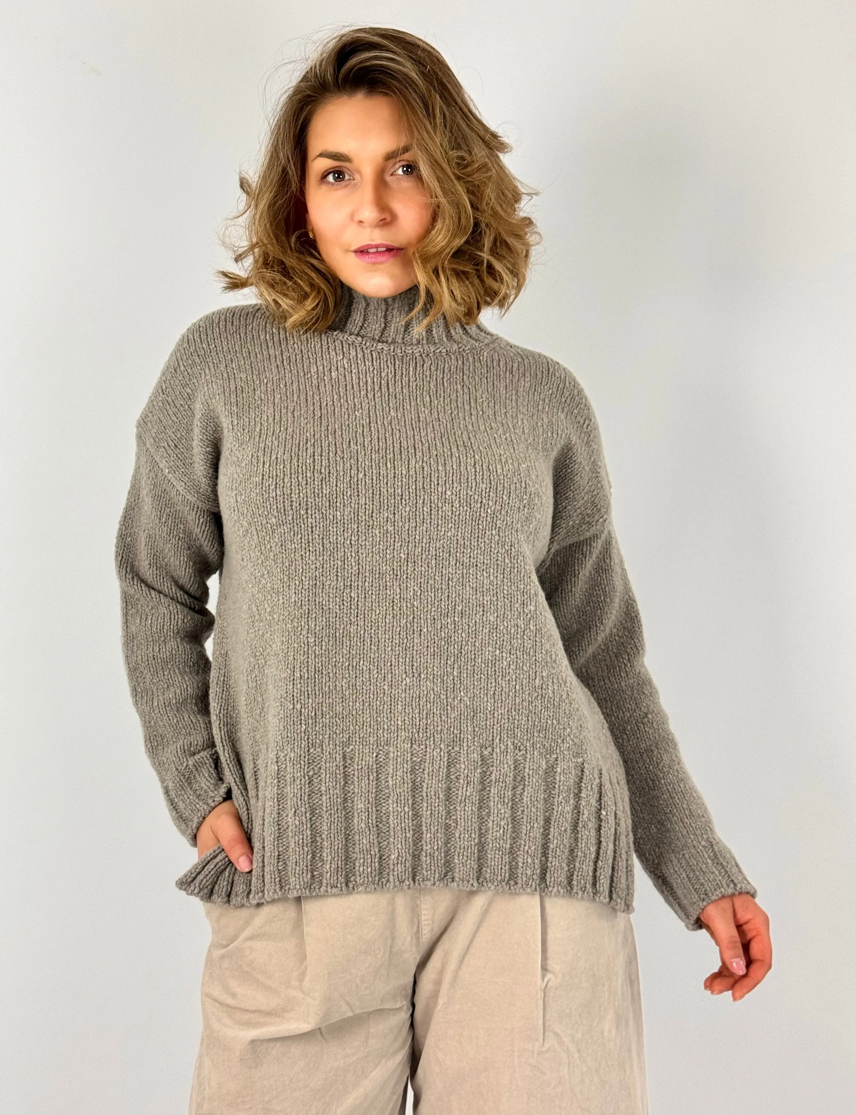 Evam Eva Turtleneck Jumper Mocha