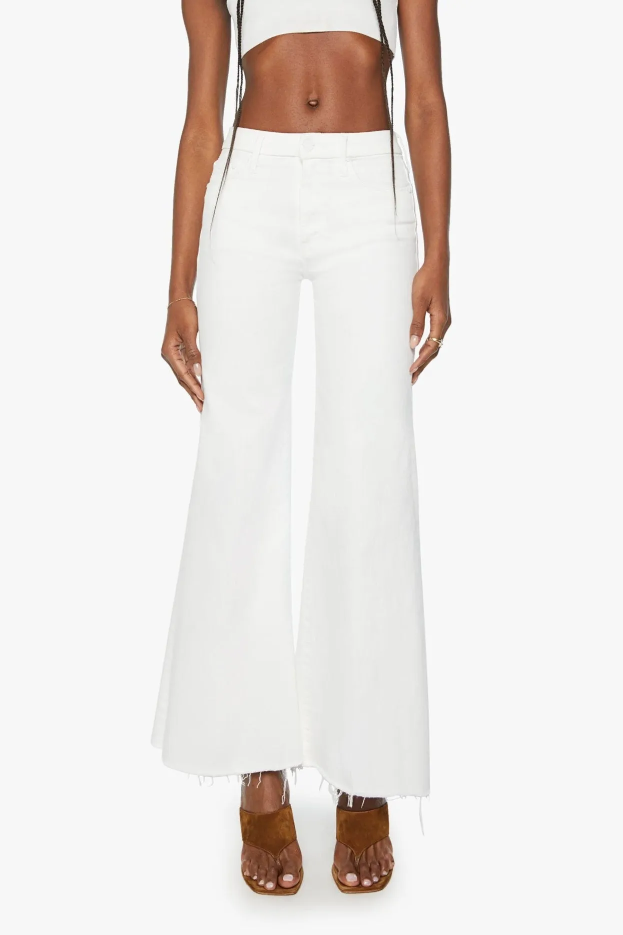 Fairest Of Them All Wide Leg Roller Fray Jean