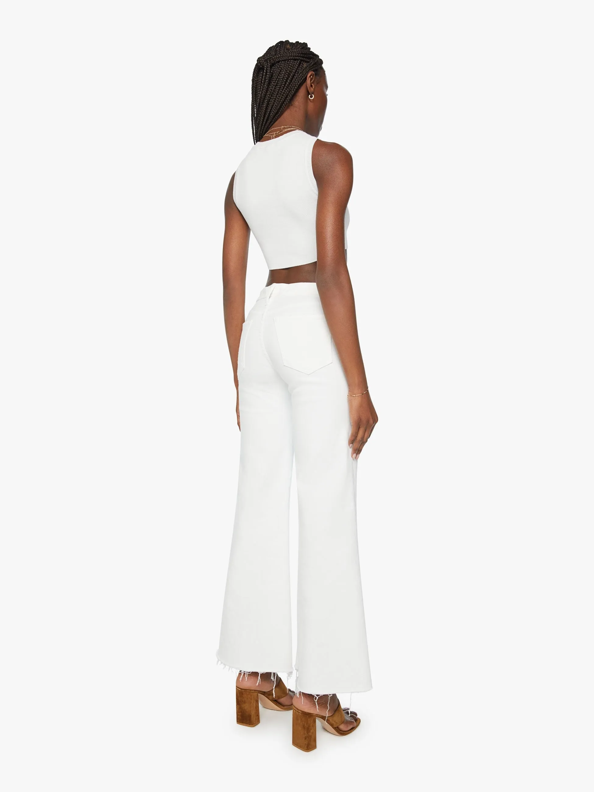 Fairest Of Them All Wide Leg Roller Fray Jean