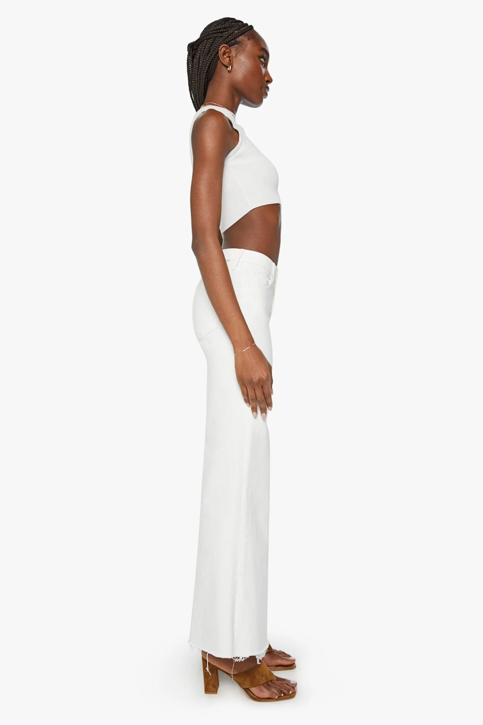 Fairest Of Them All Wide Leg Roller Fray Jean