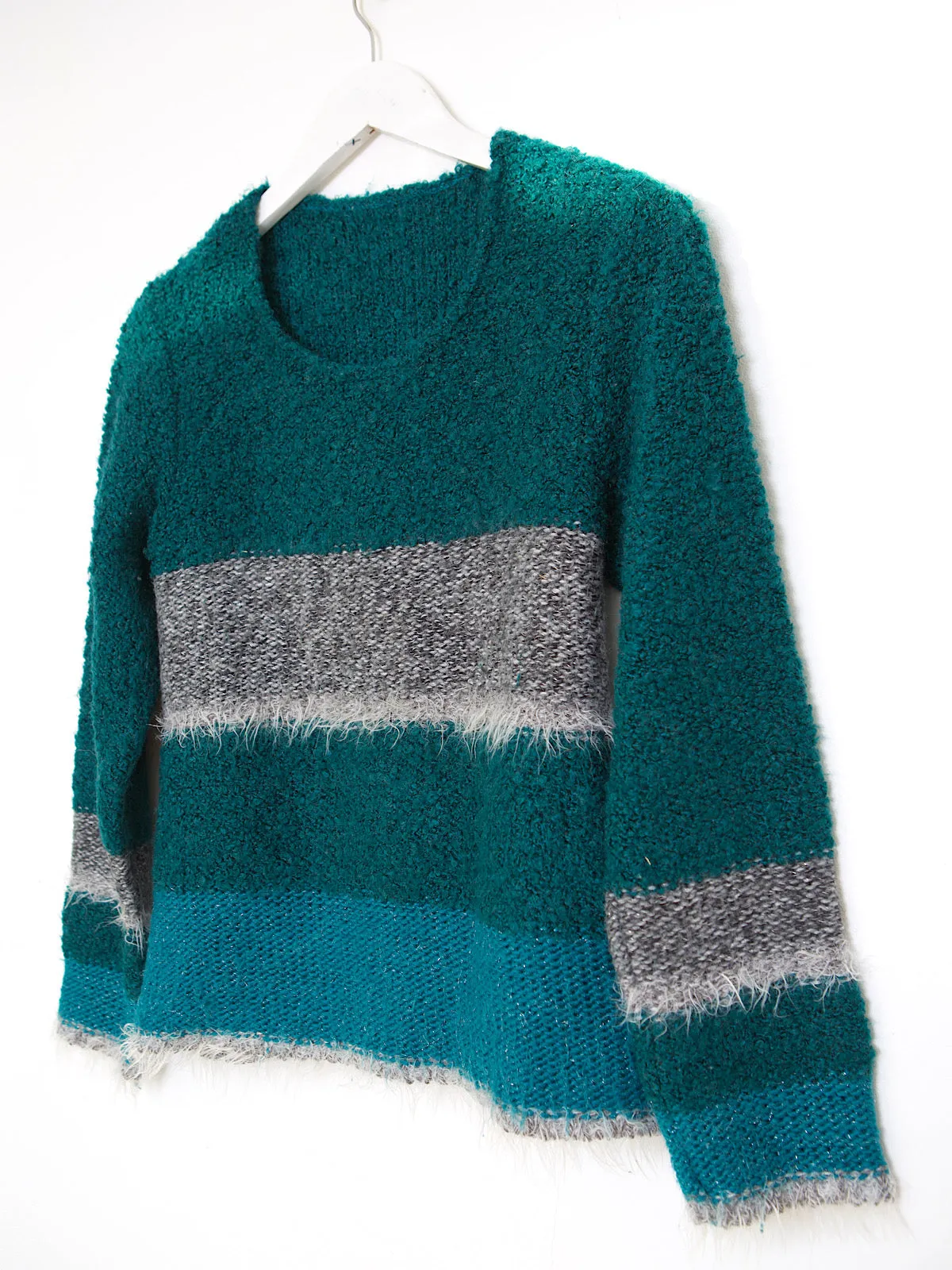 Fluffy and soft winter knitted jumper