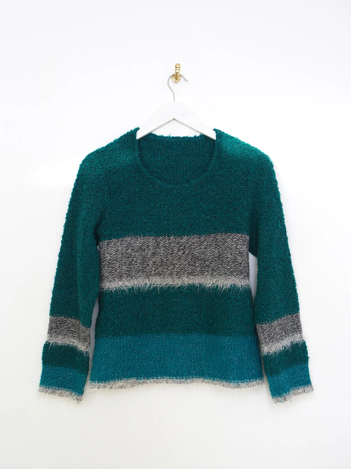Fluffy and soft winter knitted jumper