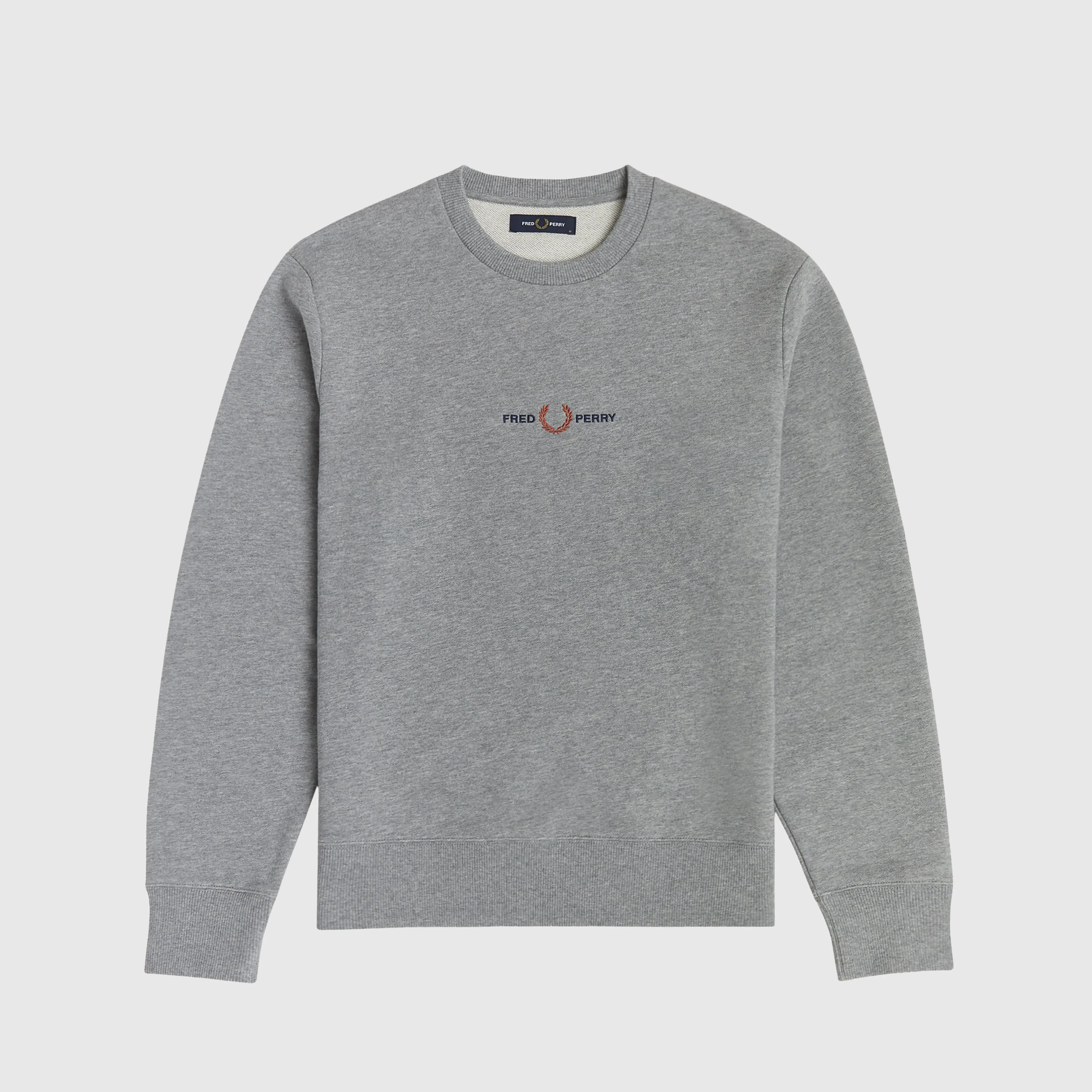 Fred Perry Embroidered Sweatshirt - Steel Marl