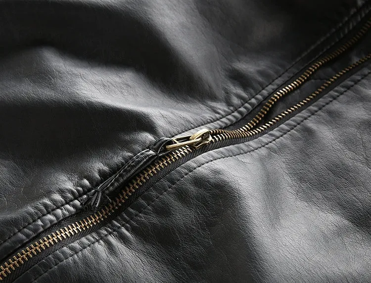 Fur Collar Leather Jacket