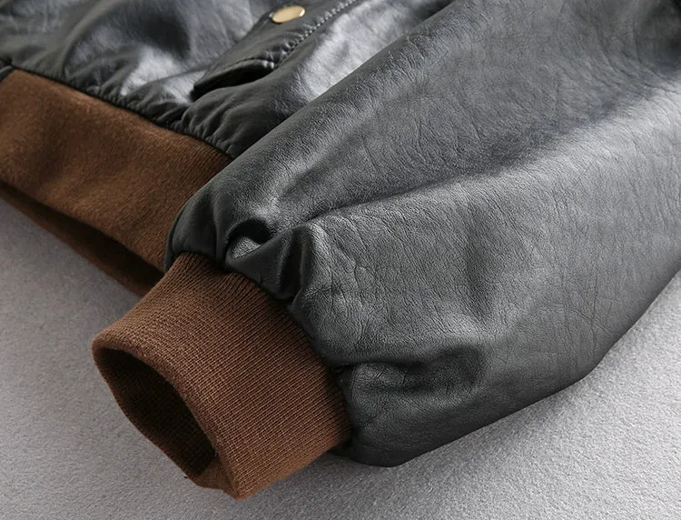 Fur Collar Leather Jacket