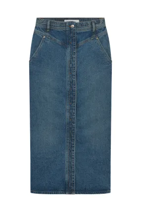 Garice Pencil Skirt | Denim Blue