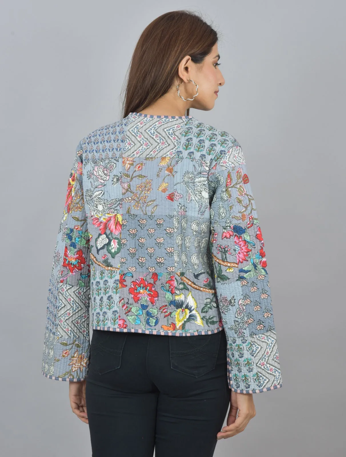 Grey Reversible Quilted Jacket