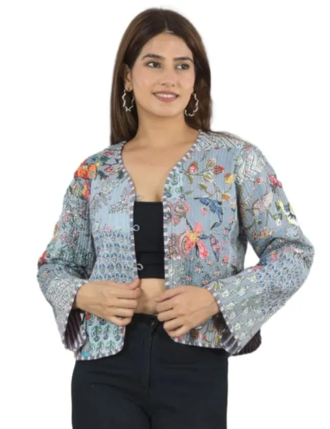 Grey Reversible Quilted Jacket