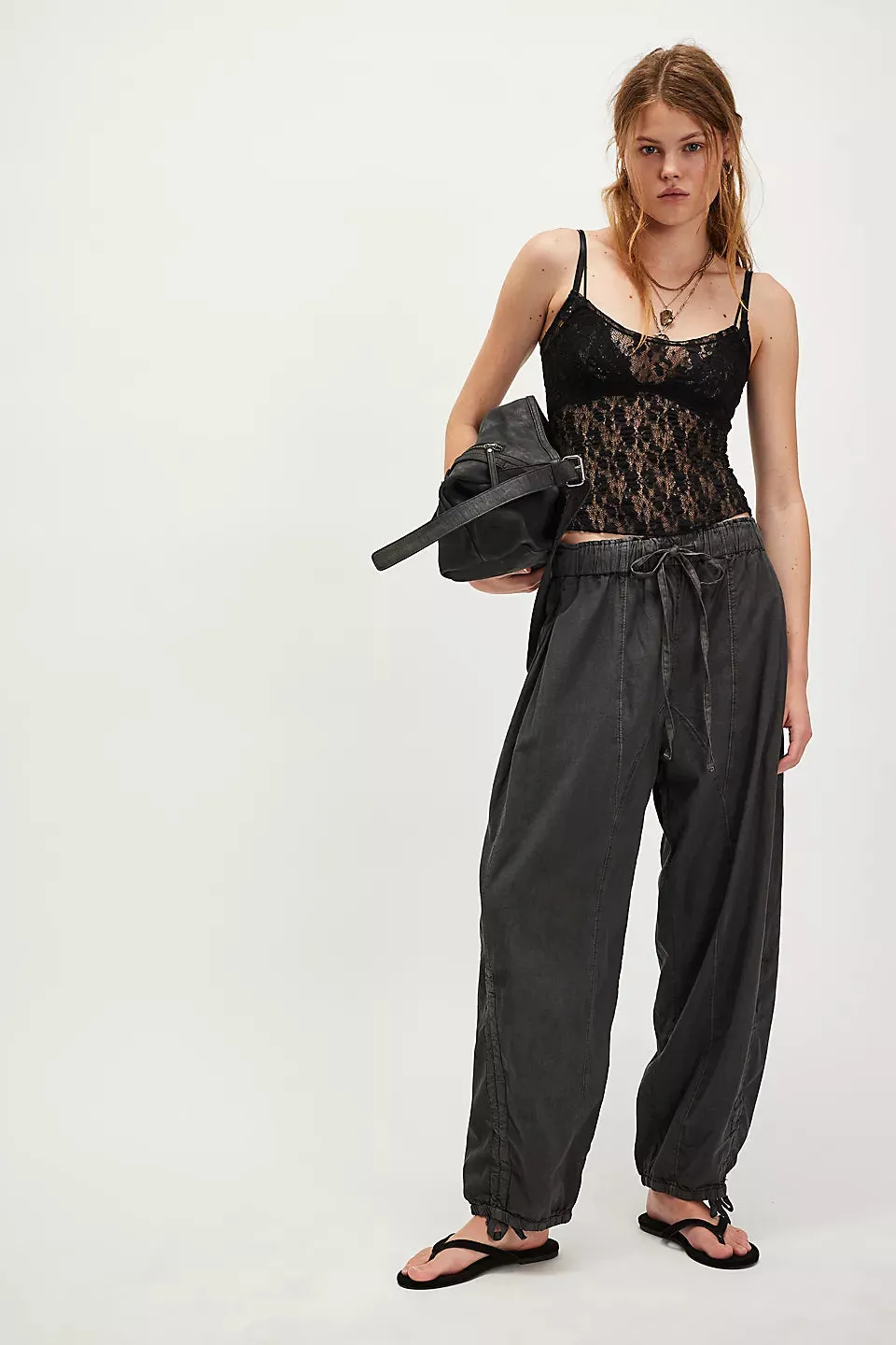 Hadley Poplin Pants - Black