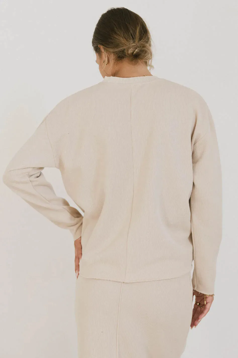 Harden Sweater Top in Taupe - FINAL SALE