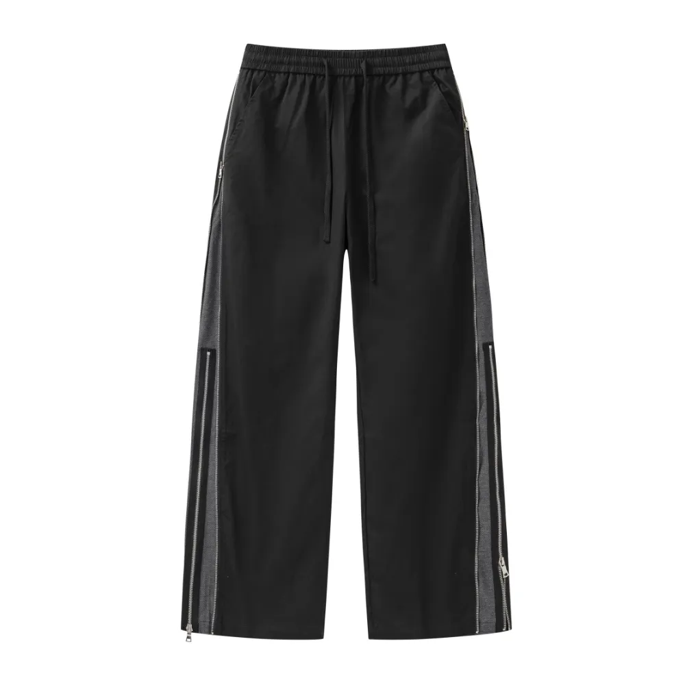 High Street Double Zip Loose Sweatpants