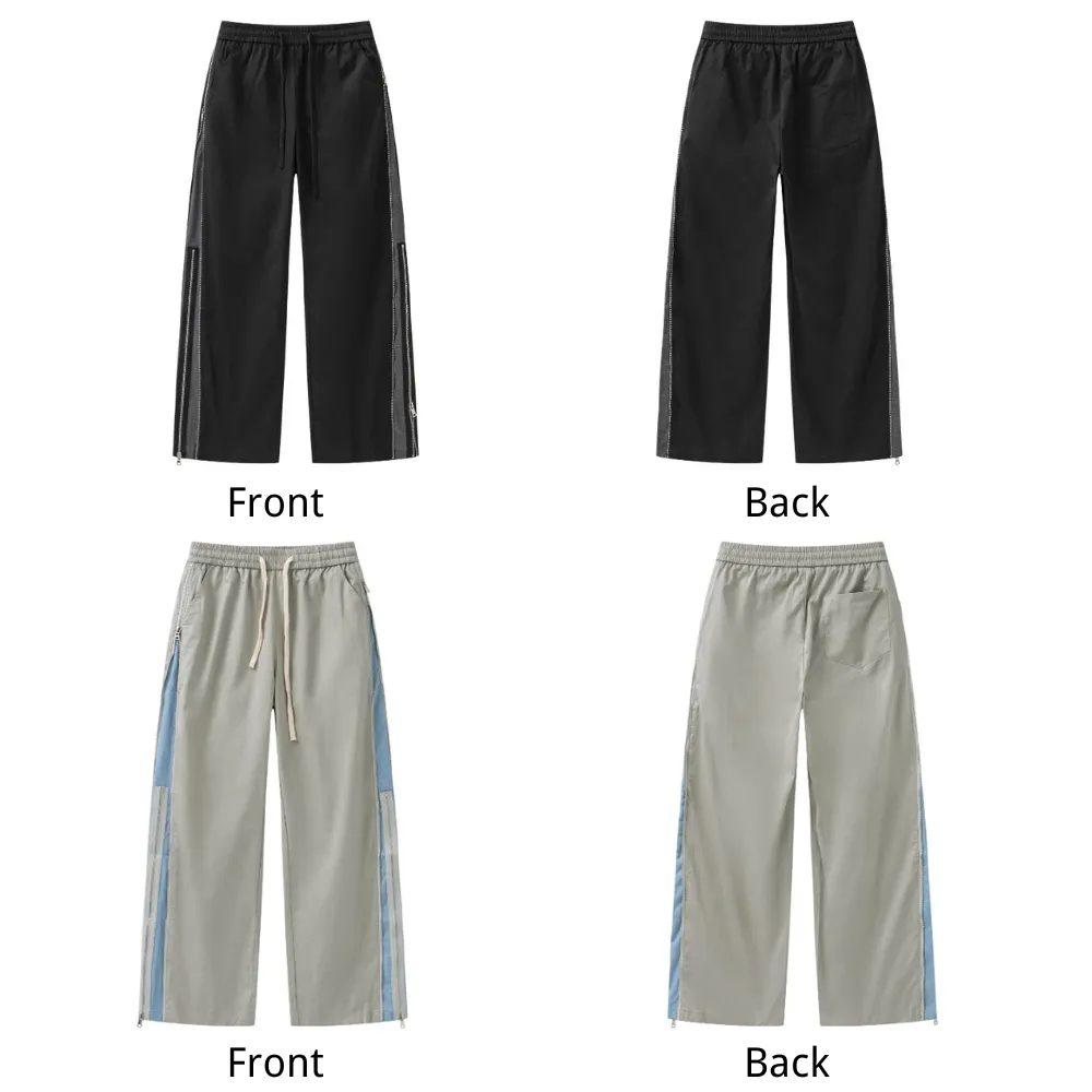 High Street Double Zip Loose Sweatpants