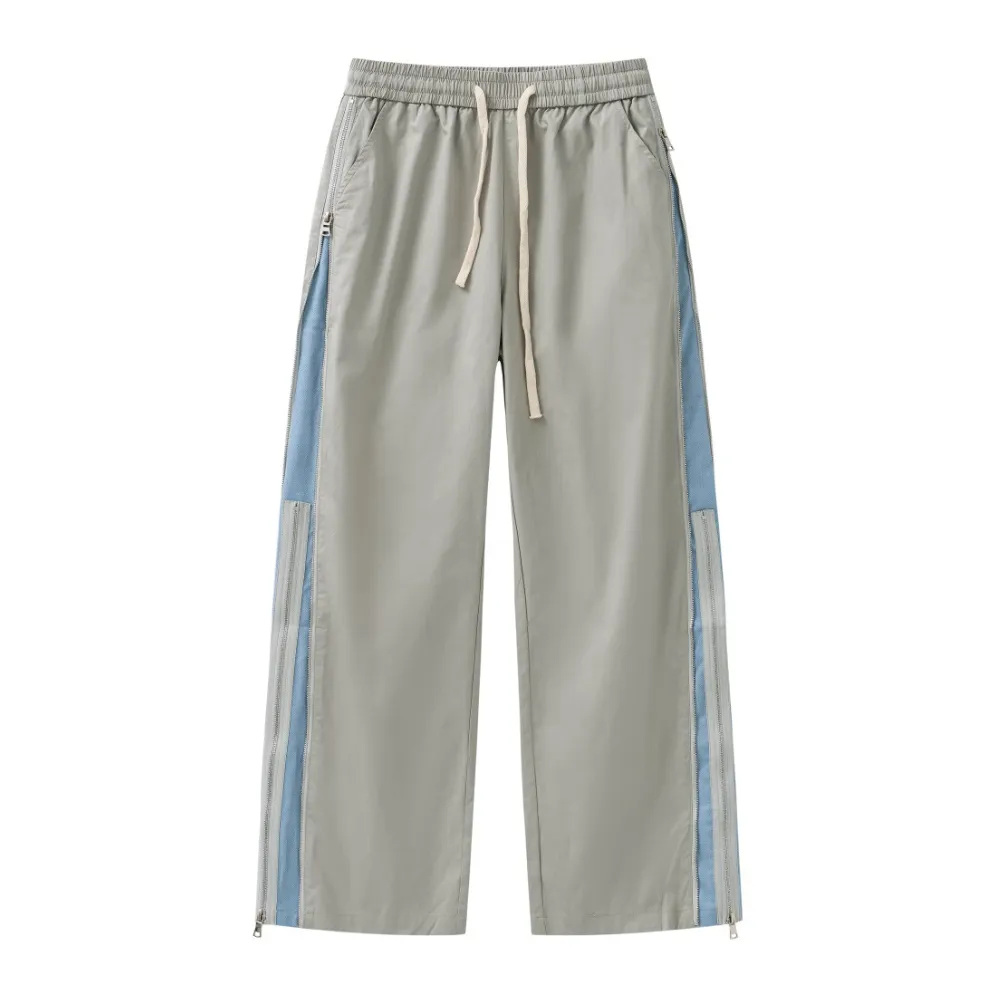 High Street Double Zip Loose Sweatpants