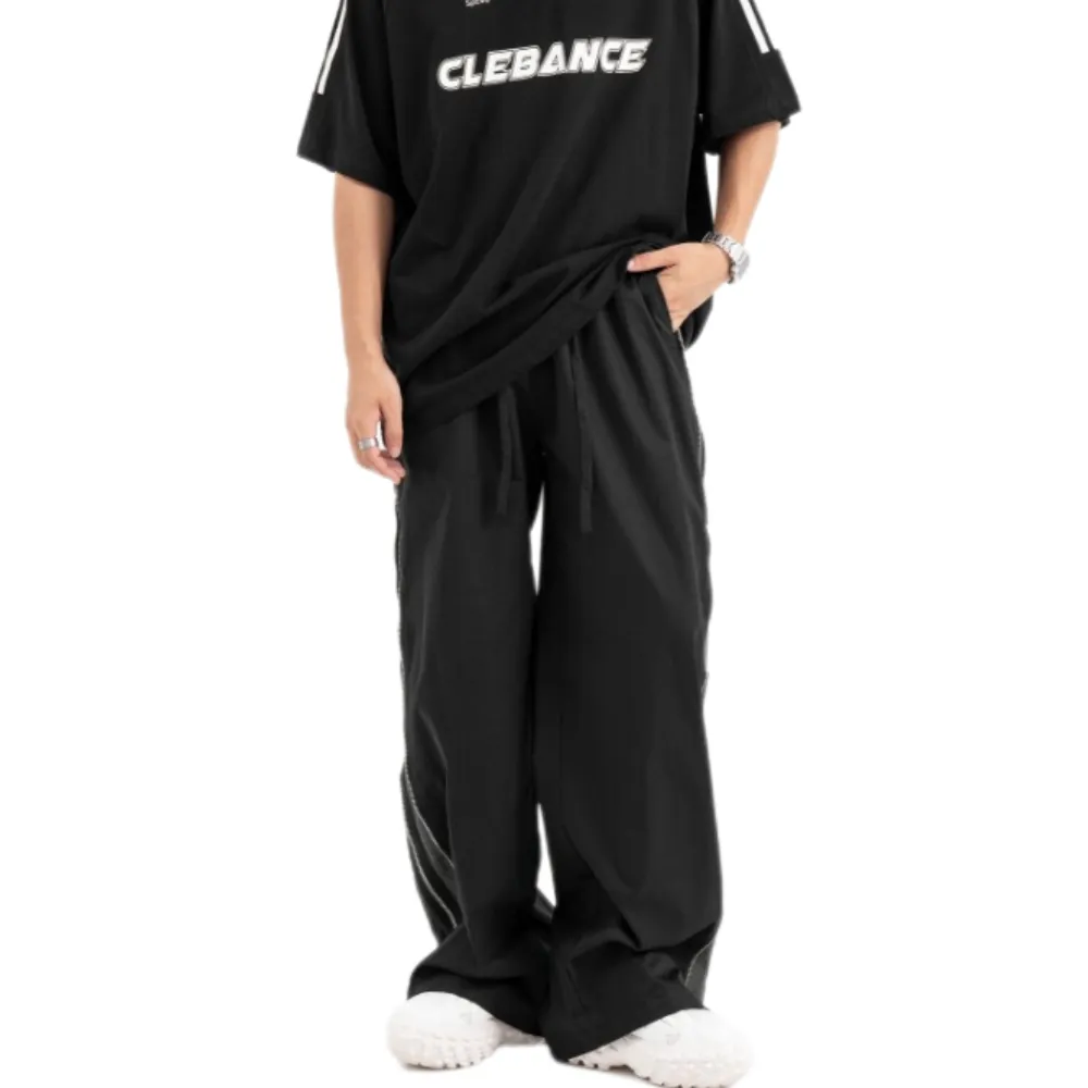 High Street Double Zip Loose Sweatpants