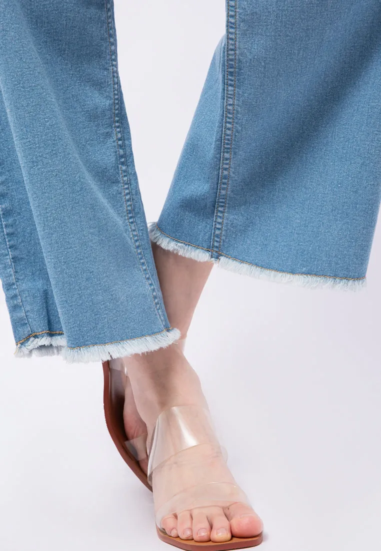 High Waist Straight Denim Pants