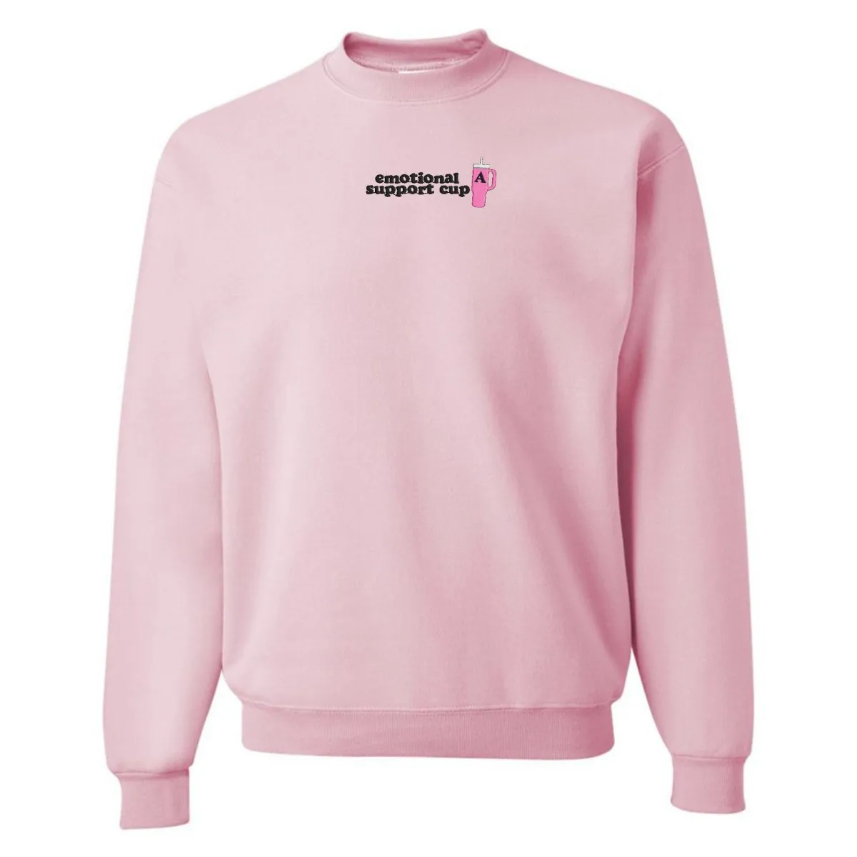 Initial 'Emotional Support Cup' Crewneck Sweatshirt