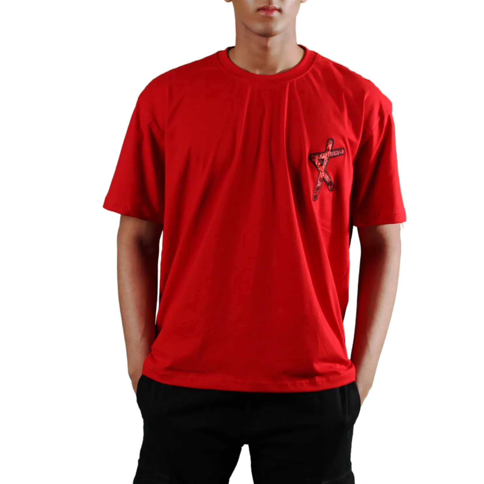 KNN Calcutta 'Red Lounge' Oversize Red T-Shirt