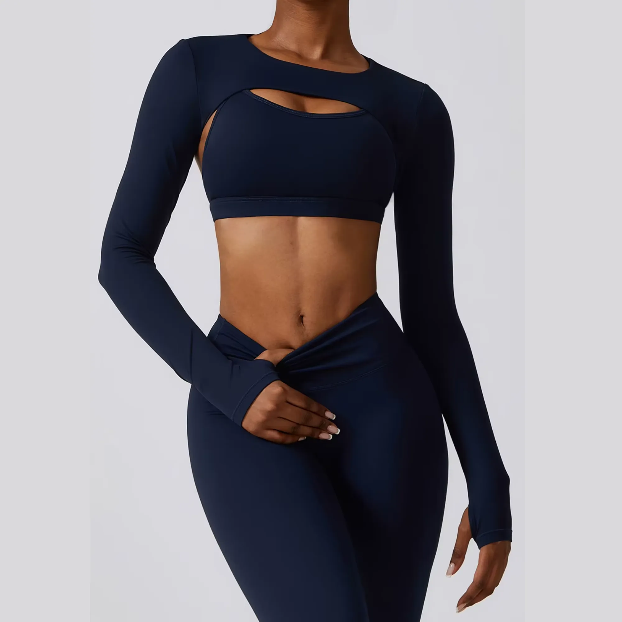 Kyveli - 3 Piece Long Sleeve Activewear Set