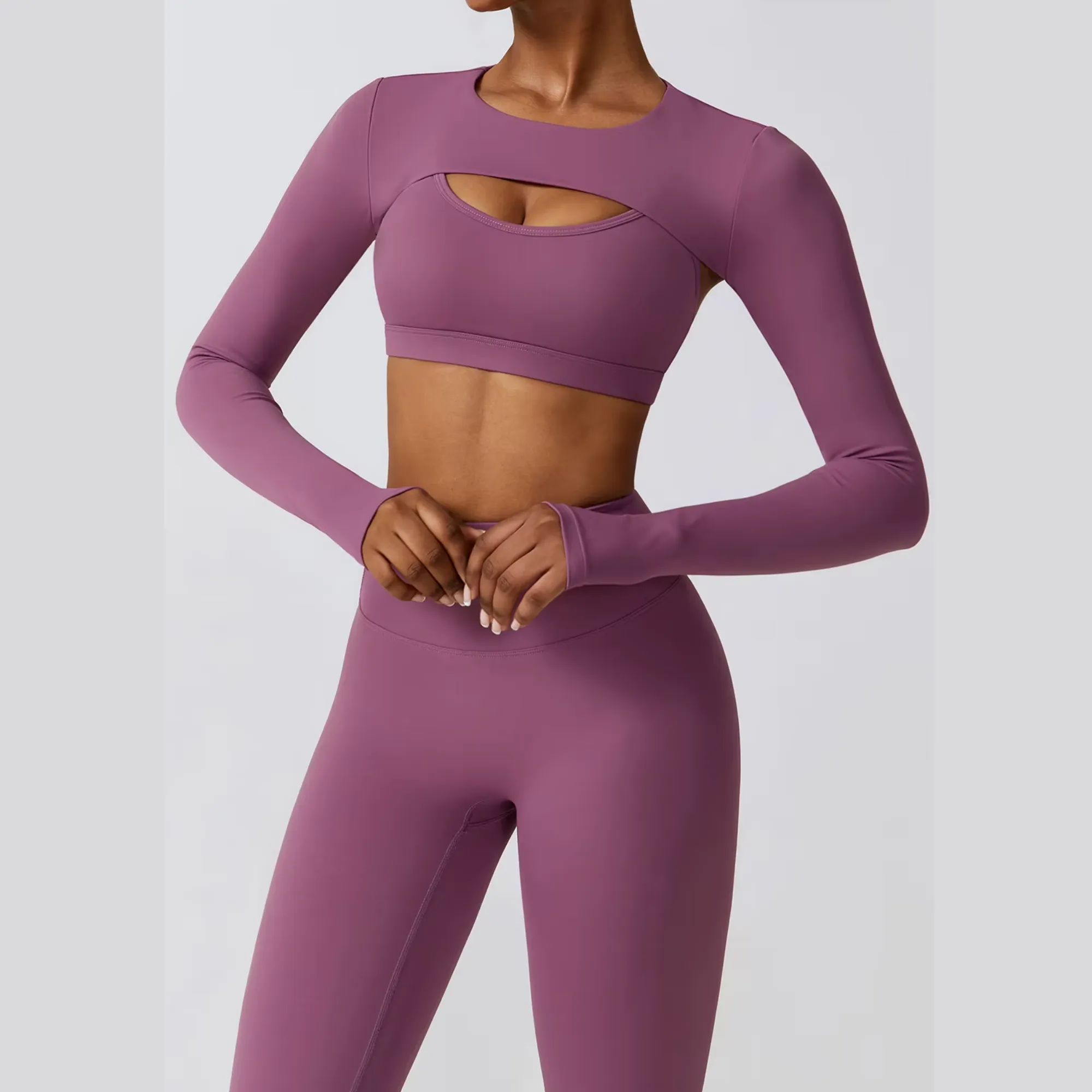 Kyveli - 3 Piece Long Sleeve Activewear Set