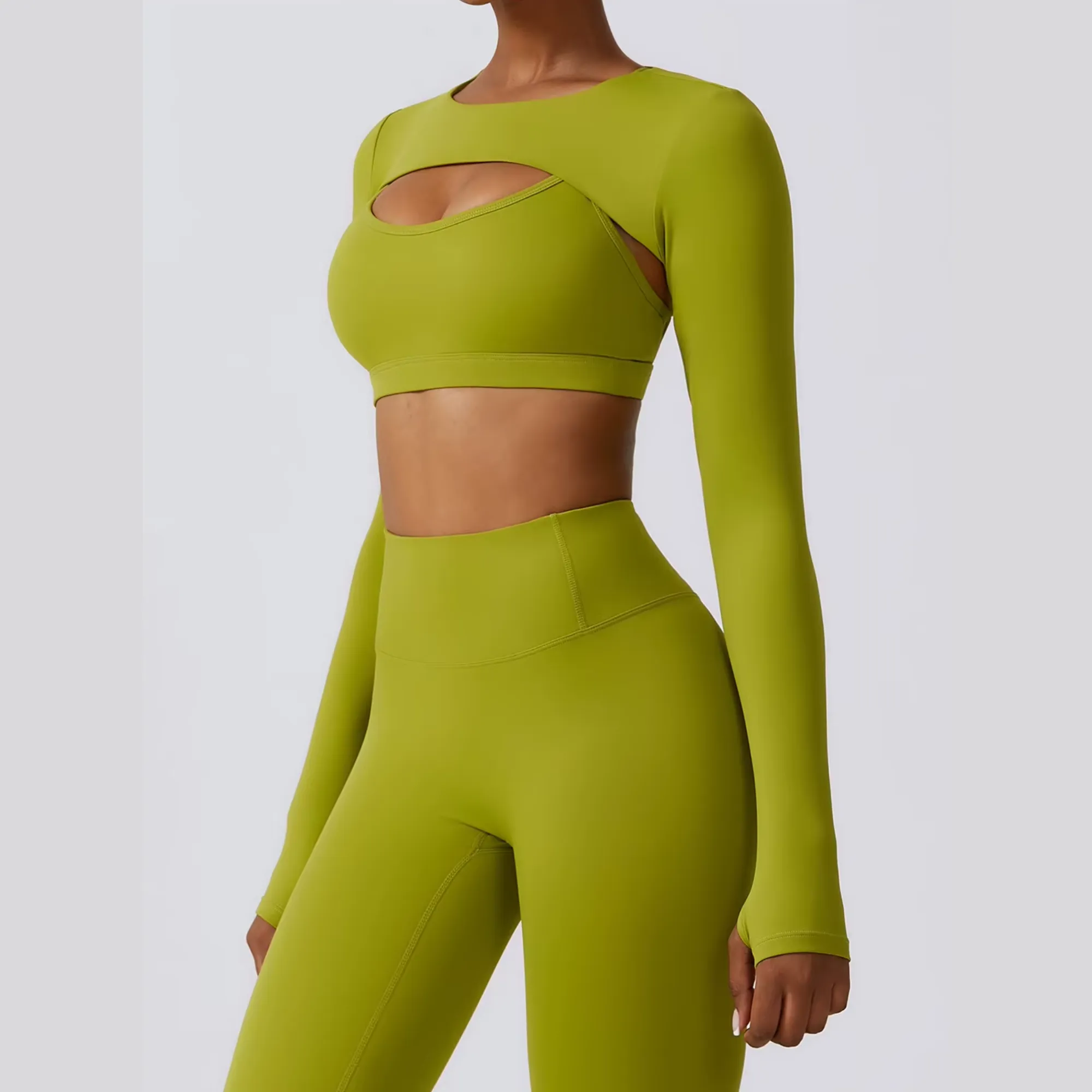 Kyveli - 3 Piece Long Sleeve Activewear Set