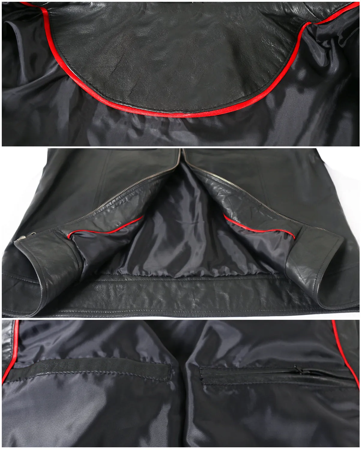 Leather Jackets Hub Mens Genuine Lambskin Leather Jacket (Black, Racer Jacket) - 1501005